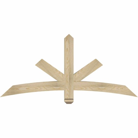 Ekena Millwork Alberta Rough Sawn Timber Gable Bracket, Douglas Fir, 60"W x 27"H x 4"D x 4"F, 11/12 Pitch GBW060X27X0404ALB00RDF